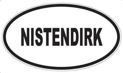 NISTENDIRK - Oval Sticker