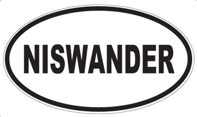 NISWANDER - Oval Sticker