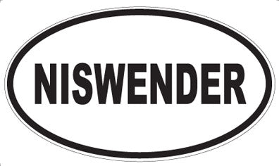 NISWENDER - Oval Magnet