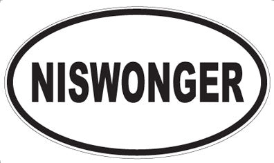 NISWONGER - Oval Sticker