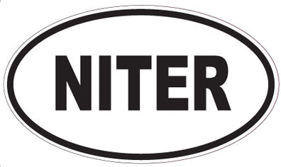 NITER - Oval Sticker