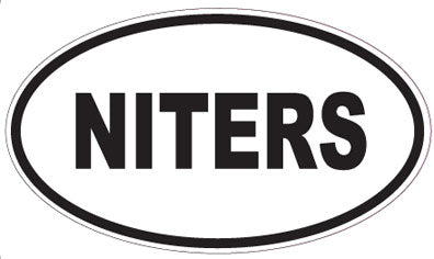 NITERS - Oval Sticker