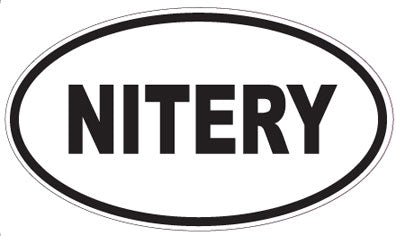 NITERY - Oval Sticker