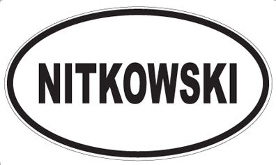 NITKOWSKI - Oval Sticker