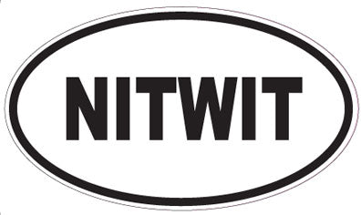 NITWIT - Oval Sticker