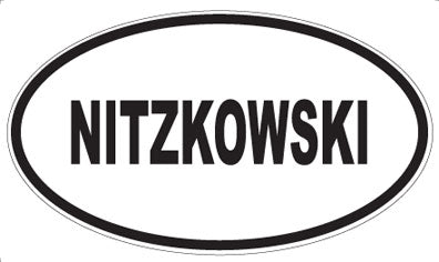 NITZKOWSKI - Oval Magnet