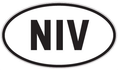 NIV - 3 Letter Initials Oval Sticker