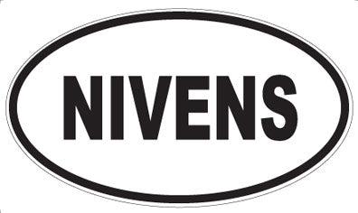 NIVENS - Oval Magnet
