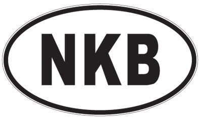 NKB - 3 Letter Initials Oval Sticker