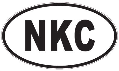NKC - 3 Letter Initials Oval Sticker