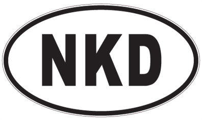 NKD - 3 Letter Initials Oval Sticker
