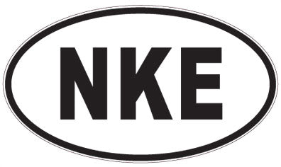 NKE - 3 Letter Initials Oval Sticker