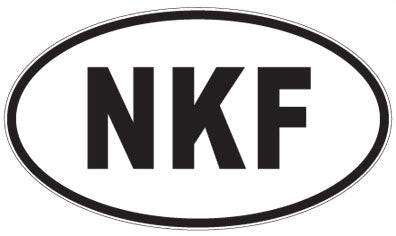 NKF - 3 Letter Initials Oval Sticker