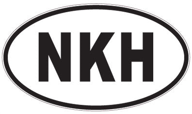 NKH - 3 Letter Initials Oval Sticker