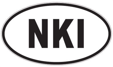 NKI - 3 Letter Initials Oval Sticker