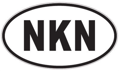 NKN - 3 Letter Initials Oval Sticker