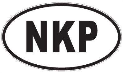 NKP - 3 Letter Initials Oval Sticker