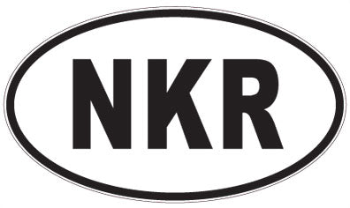 NKR - 3 Letter Initials Oval Sticker