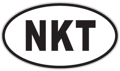 NKT - 3 Letter Initials Oval Sticker