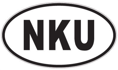 NKU - 3 Letter Initials Oval Sticker