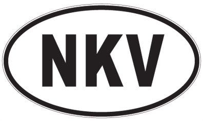 NKV - 3 Letter Initials Oval Sticker