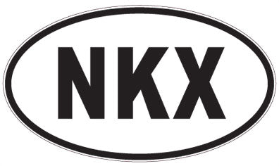NKX - 3 Letter Initials Oval Sticker