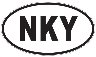 NKY - 3 Letter Initials Oval Sticker