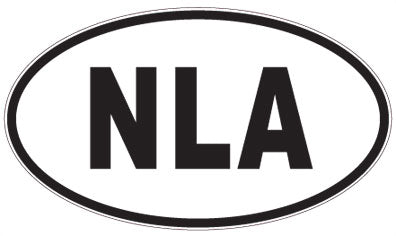 NLA - 3 Letter Initials Oval Sticker