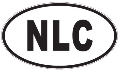 NLC - 3 Letter Initials Oval Sticker