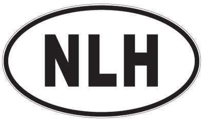 NLH - 3 Letter Initials Oval Sticker