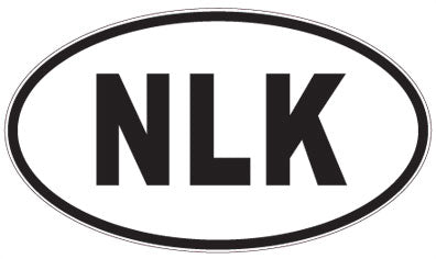 NLK - 3 Letter Initials Oval Sticker