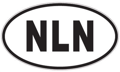 NLN - 3 Letter Initials Oval Sticker