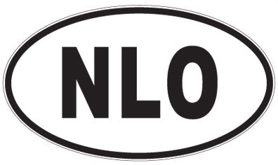 NLO - 3 Letter Initials Oval Sticker