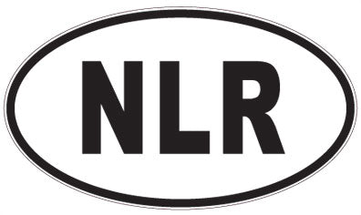 NLR - 3 Letter Initials Oval Sticker