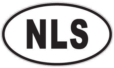 NLS - 3 Letter Initials Oval Sticker