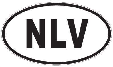 NLV - 3 Letter Initials Oval Sticker