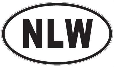 NLW - 3 Letter Initials Oval Sticker