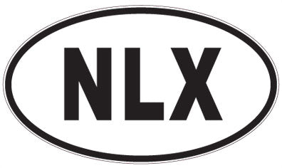 NLX - 3 Letter Initials Oval Sticker