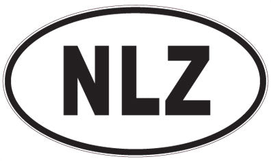 NLZ - 3 Letter Initials Oval Sticker