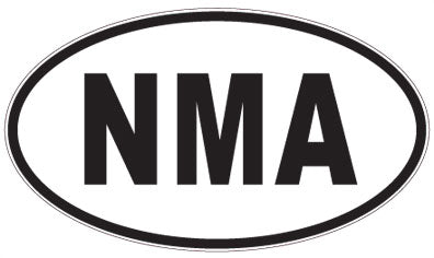 NMA - 3 Letter Initials Oval Sticker