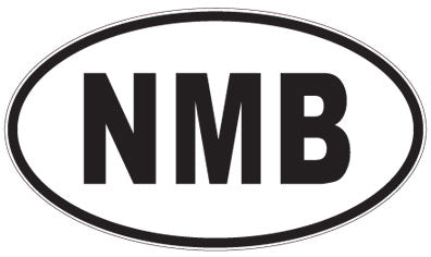 NMB - 3 Letter Initials Oval Sticker