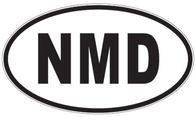 NMD - 3 Letter Initials Oval Sticker