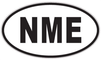 NME - 3 Letter Initials Oval Sticker