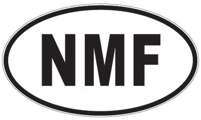 NMF - 3 Letter Initials Oval Sticker