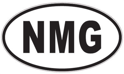NMG - 3 Letter Initials Oval Sticker