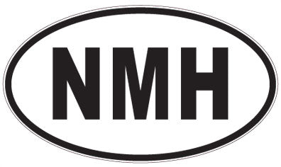 NMH - 3 Letter Initials Oval Sticker