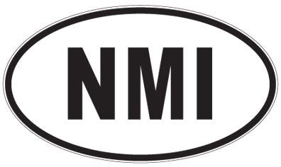 NMI - 3 Letter Initials Oval Sticker