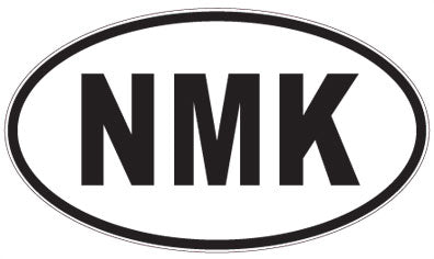 NMK - 3 Letter Initials Oval Sticker