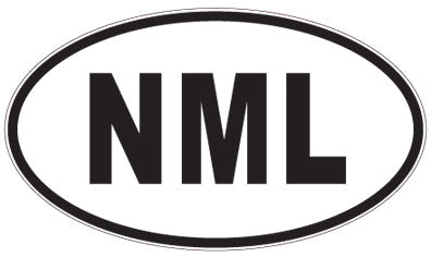 NML - 3 Letter Initials Oval Sticker