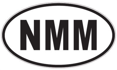NMM - 3 Letter Initials Oval Sticker